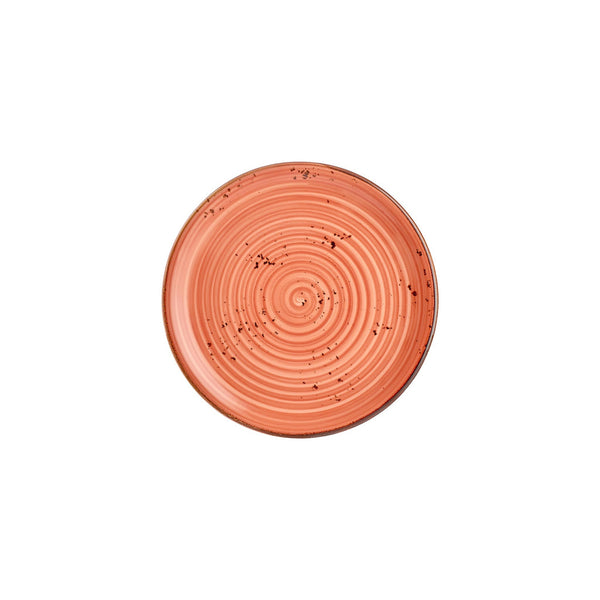 Turgla Laterite dia.9.75Inch  Round Orange Vitrified Plate SKU: T-HALTZT25DZ-12