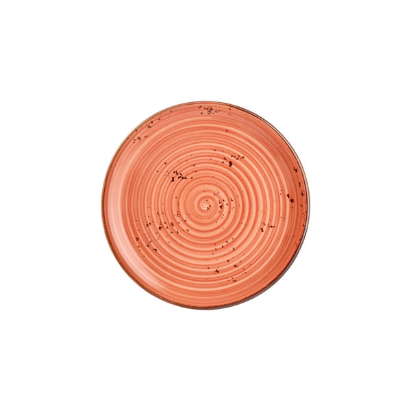 Turgla Laterite dia.10.75Inch  Round Orange Vitrified Plate SKU: T-HALTZT27DZ-12