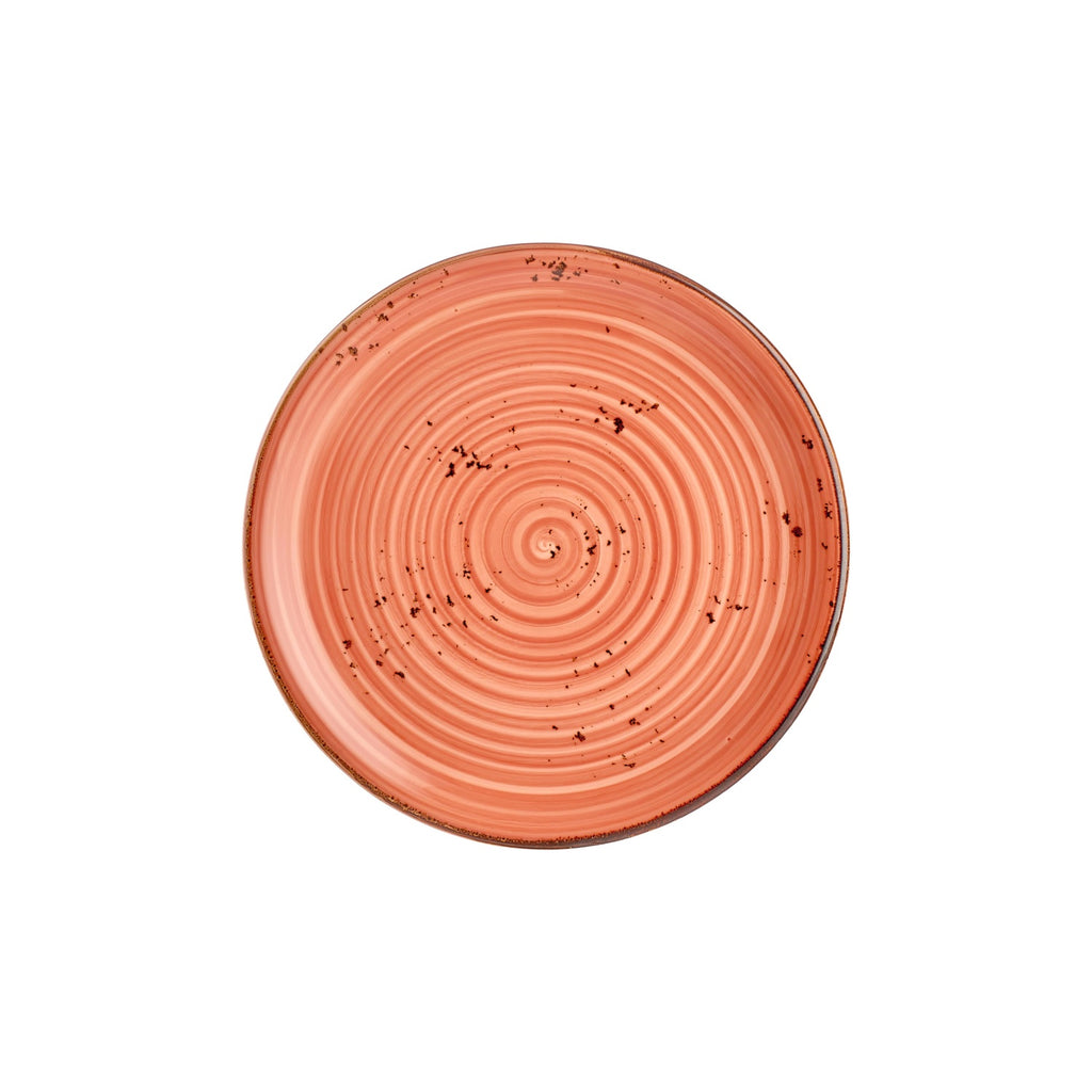 Turgla Laterite dia.11.75Inch  Round Orange Vitrified Plate SKU: T-HALTZT30DZ-6