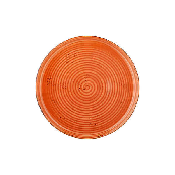 Turgla Laterite dia.12.5Inch  x 12.5Inch  Round Orange Vitrified Pizza Plate SKU: T-HALTZT32PZT-6