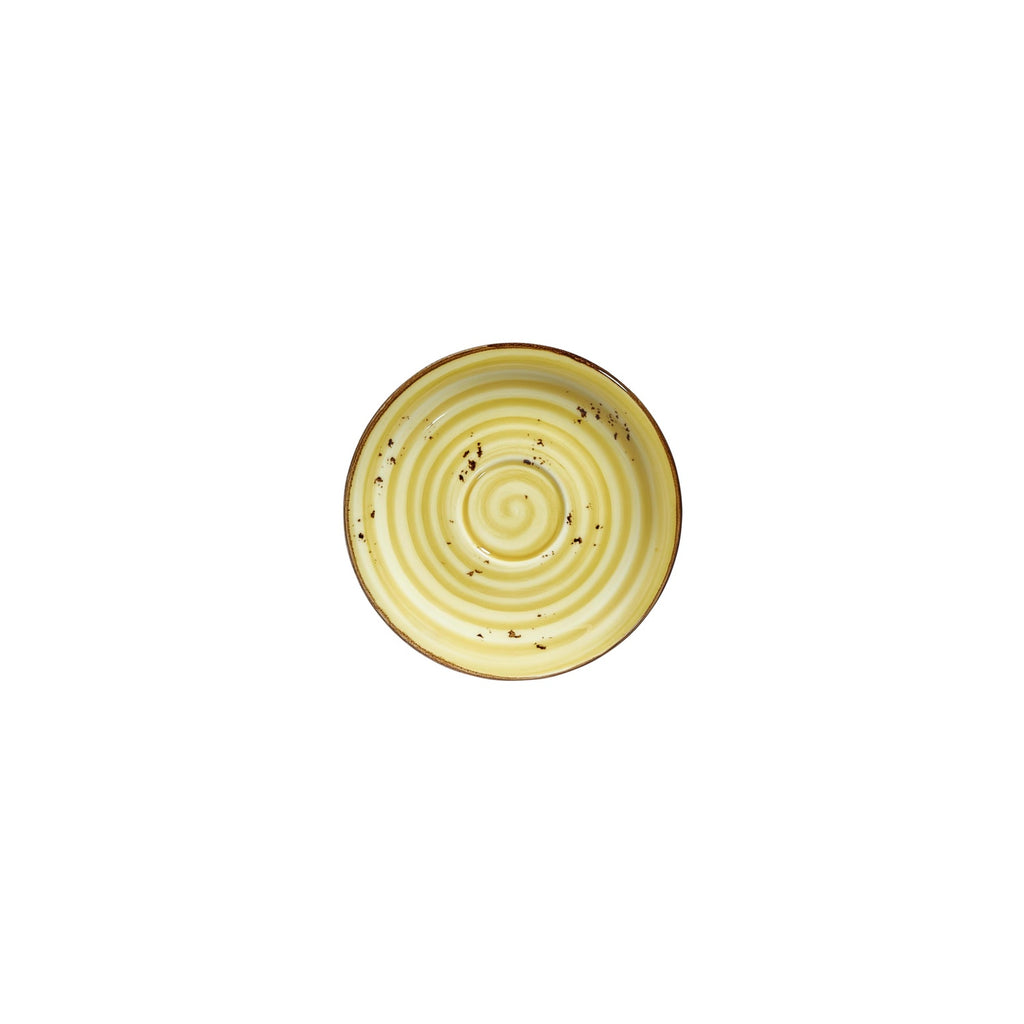 Turgla Sun dia.6.25Inch  Round Yellow Vitrified Saucer SKU: T-HASNZT01CT-24