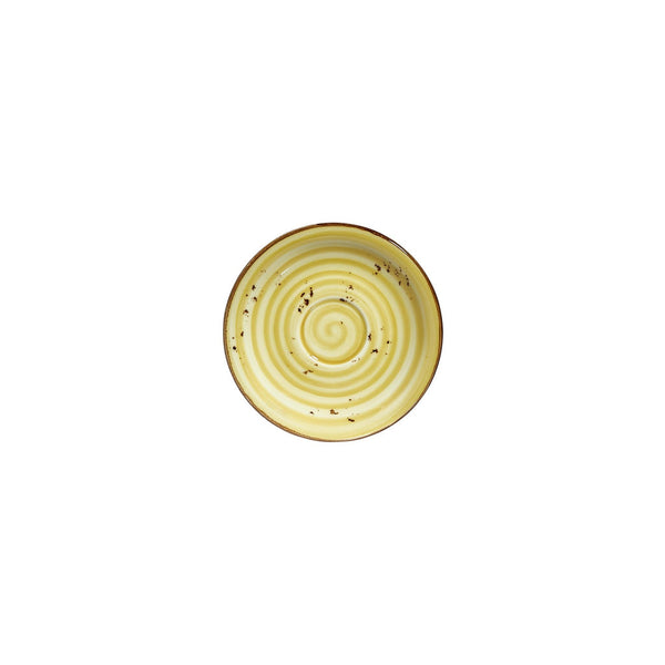 Turgla Sun dia.6.25Inch  Round Yellow Vitrified Saucer SKU: T-HASNZT01CT-24