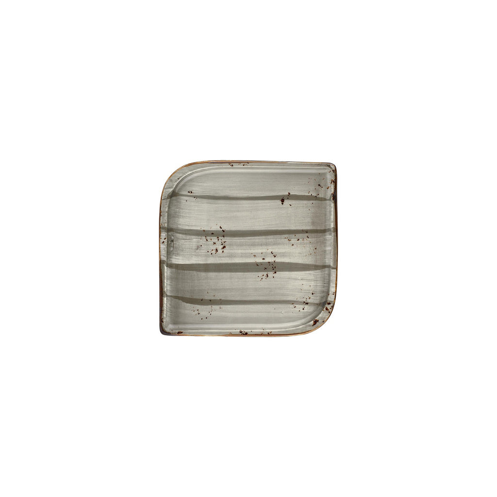 Turgla Supreme 7.5Inch  x 7.5Inch  Square Gray Vitrified Plate SKU: T-HASPAR25KR-12
