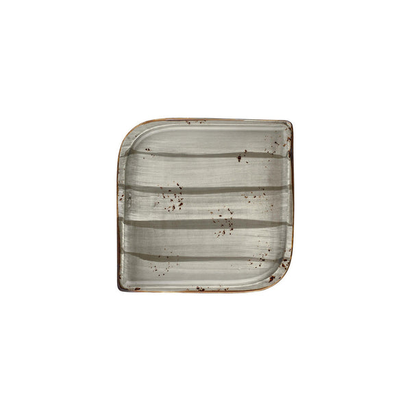 Turgla Supreme 8.75Inch  x 8.75Inch  Square Gray Vitrified Plate SKU: T-HASPAR30KR-6