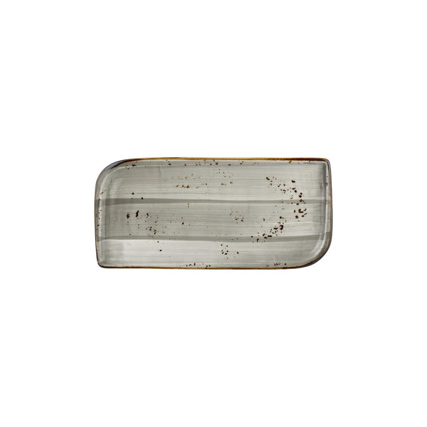 Turgla Supreme 11.75Inch  x 7Inch  x h:0Inch  Rectangular Gray Vitrified Platter SKU: T-HASPAR34DT-6