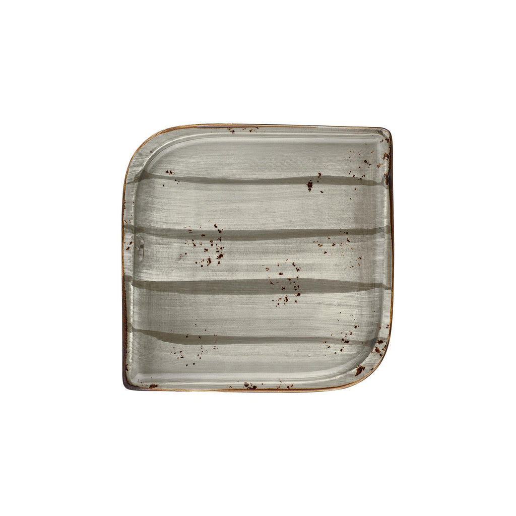 Turgla Supreme 11Inch  x 11Inch  Square Gray Vitrified Plate SKU: T-HASPAR38KR-6