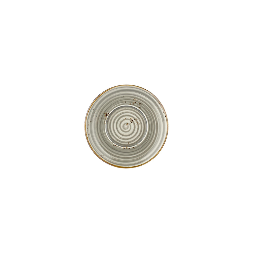 Turgla Supreme dia.5.5Inch  Round Gray Vitrified Saucer SKU: T-HASPGT01CT-24