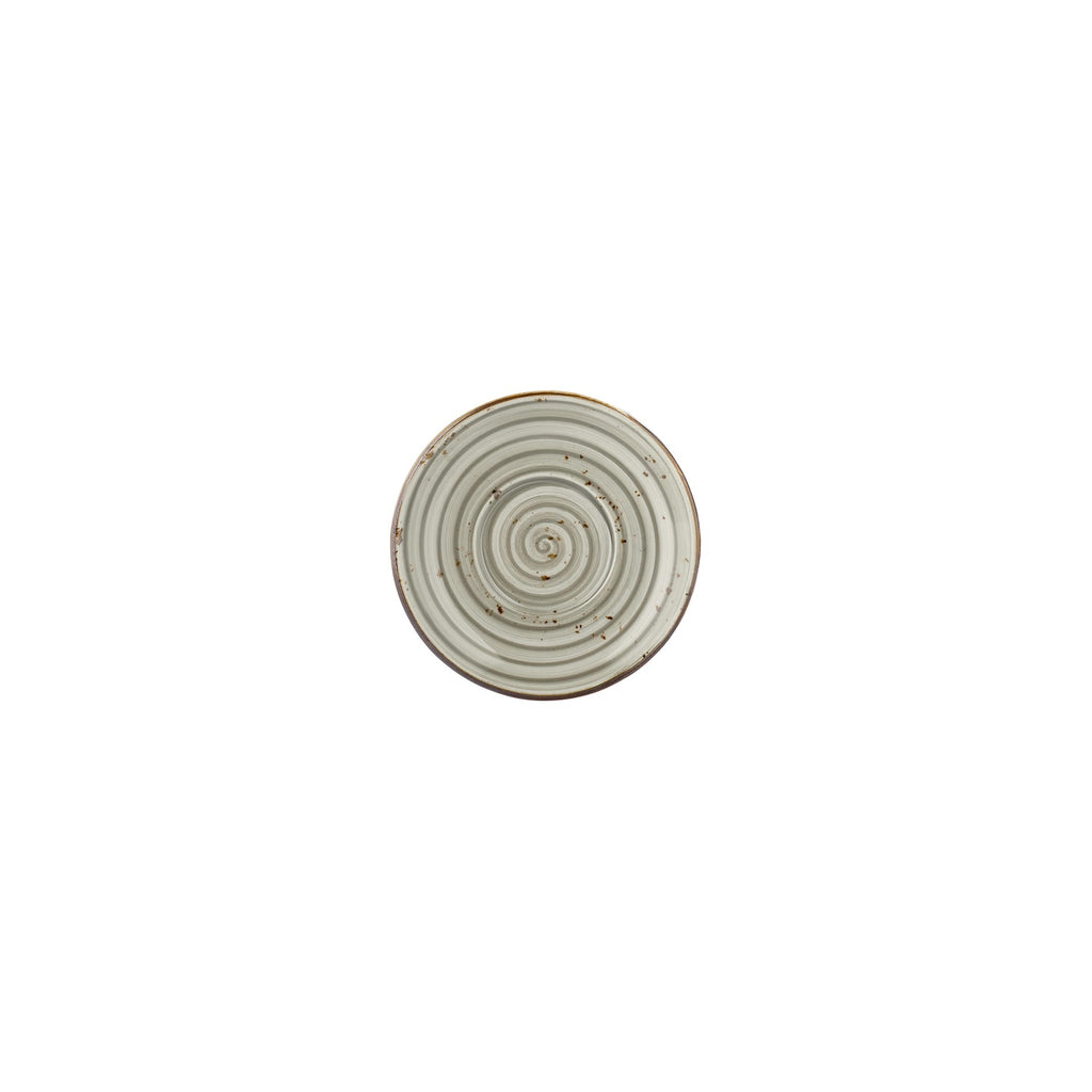 Turgla Supreme dia.4.75Inch  Round Gray Vitrified Saucer SKU: T-HASPGT01KT-24