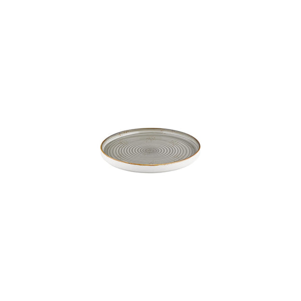 Turgla Supreme dia.6.25Inch  Round Gray Vitrified Plate SKU: T-HASPHL16RD-6