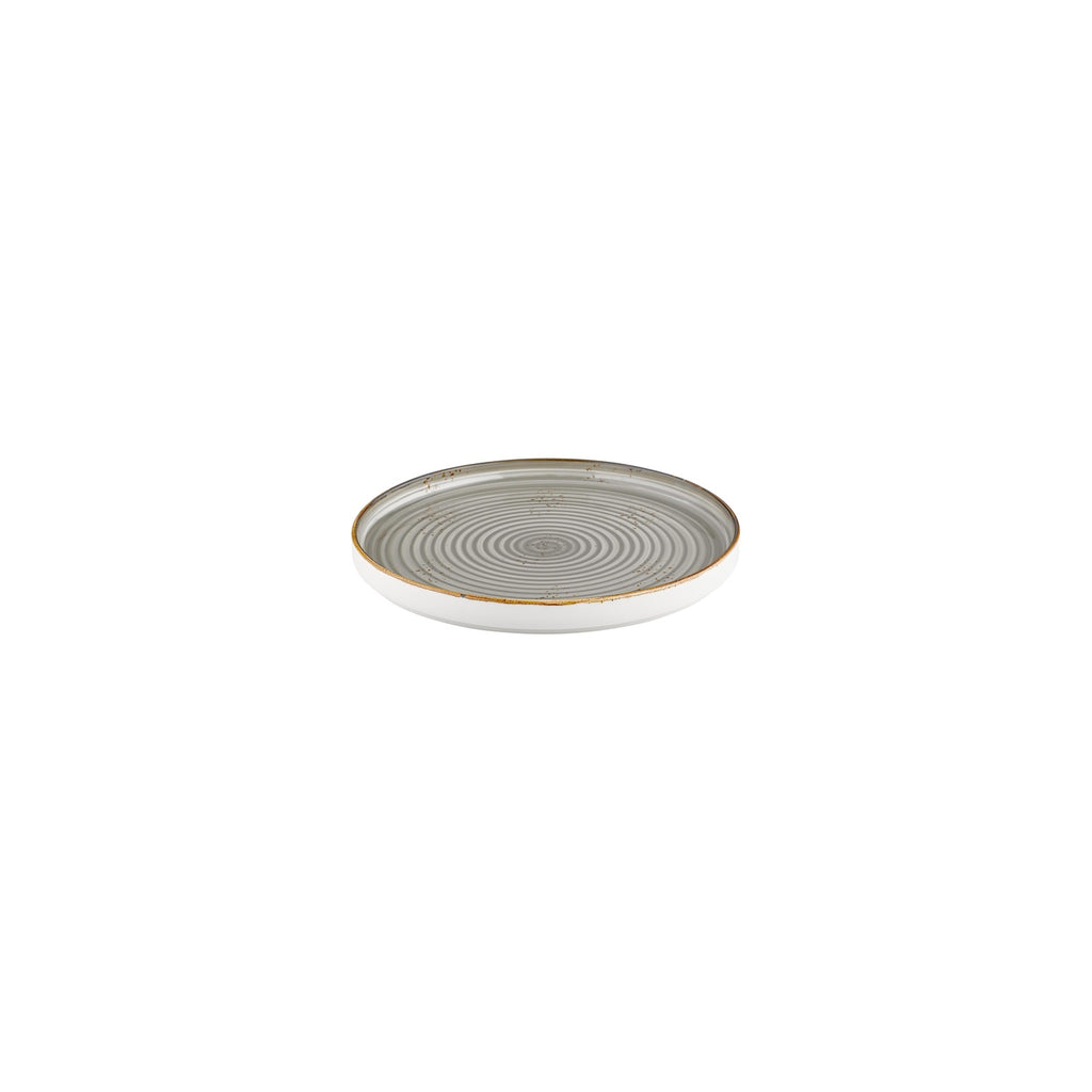 Turgla Supreme dia.7.5Inch  Round Gray Vitrified Plate SKU: T-HASPHL19RD-6