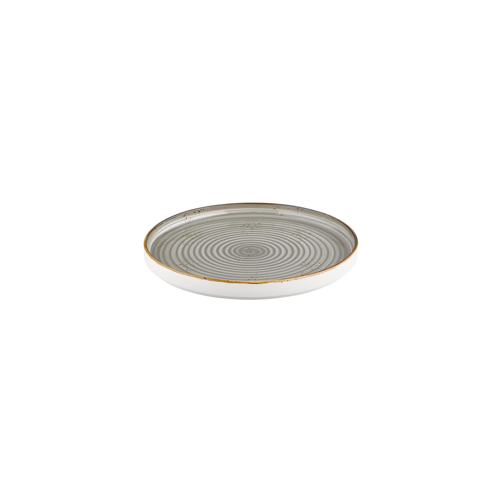 Turgla Supreme dia.9Inch  Round Gray Vitrified Plate SKU: T-HASPHL23RD-6