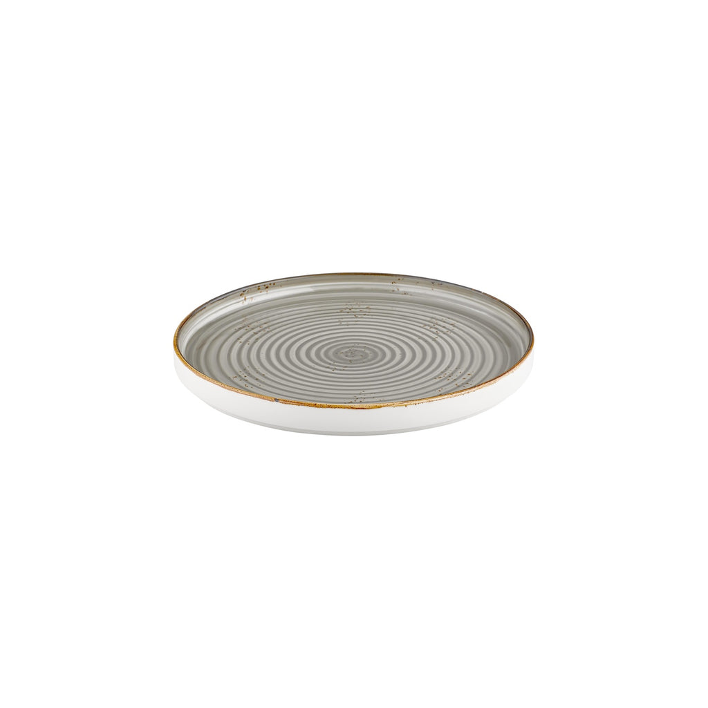 Turgla Supreme dia.10.75Inch  Round Gray Vitrified Plate SKU: T-HASPHL27RD-6