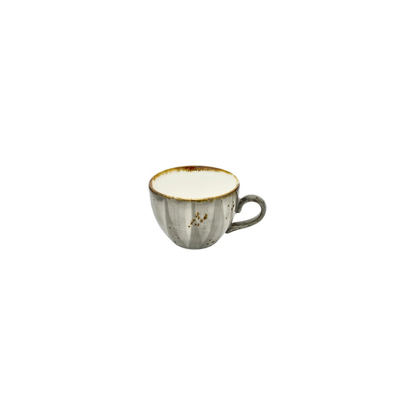Turgla Supreme dia.4Inch  h:2.75Inch  7 oz. Round Gray Vitrified Cup SKU: T-HASPZT01CF-12