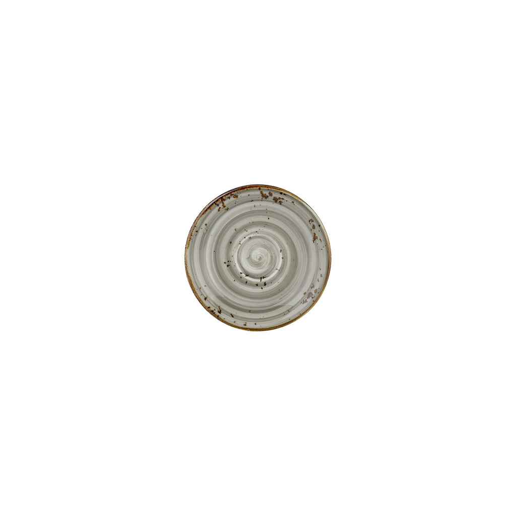 Turgla Supreme dia.4.75Inch  Round Gray Vitrified Saucer SKU: T-HASPZT01KT-24