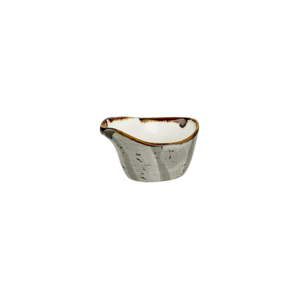 Turgla Supreme 3.25Inch  x 2Inch  x h:0Inch  2 oz. Oval Gray Vitrified Creamer SKU: T-HASPZT01ST-24