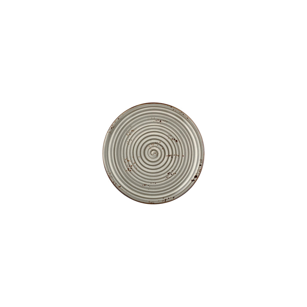 Turgla Supreme dia.6.75Inch  Round Gray Vitrified Plate SKU: T-HASPZT17DZ-12
