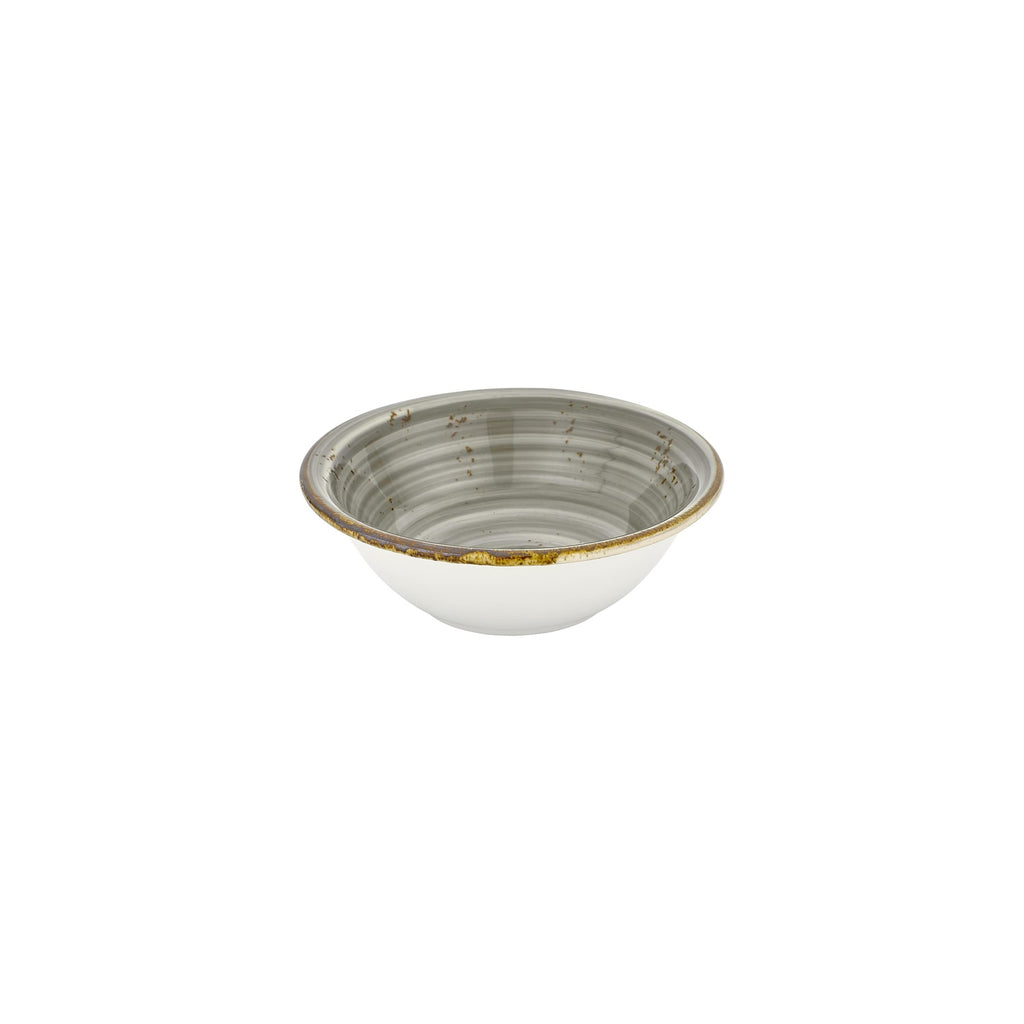 Turgla Supreme dia.8.75Inch  h:3Inch  42 oz. Round Gray Vitrified Bowl SKU: T-HASPZT22KS-6