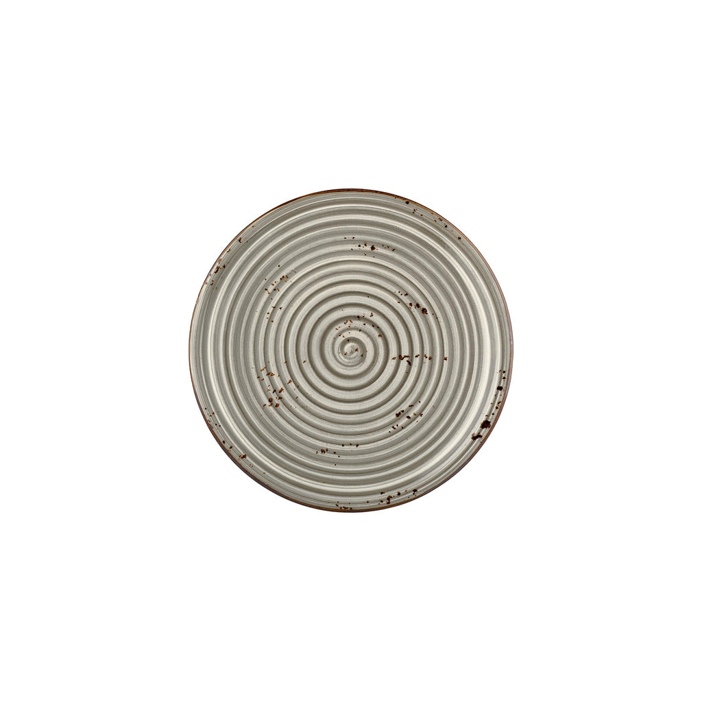 Turgla Supreme dia.9.75Inch  Round Gray Vitrified Plate SKU: T-HASPZT25DZ-12