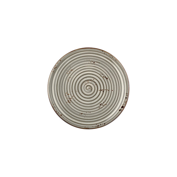 Turgla Supreme dia.9.75Inch  Round Gray Vitrified Plate SKU: T-HASPZT25DZ-12