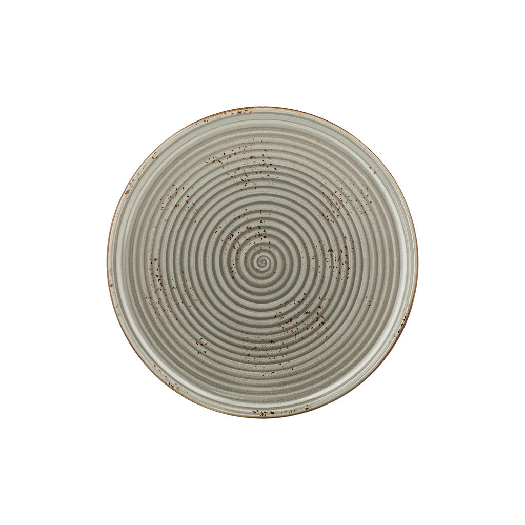 Turgla Supreme dia.12.5Inch  x 12.5Inch  Round Gray Vitrified Pizza Plate SKU: T-HASPZT32PZT-6