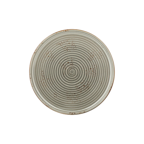 Turgla Supreme dia.12.5Inch  x 12.5Inch  Round Gray Vitrified Pizza Plate SKU: T-HASPZT32PZT-6