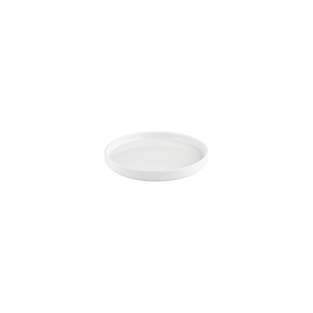 Turgla Helix White dia.6.25Inch  Round Warm White Vitrified Plate SKU: T-HL16RD-6