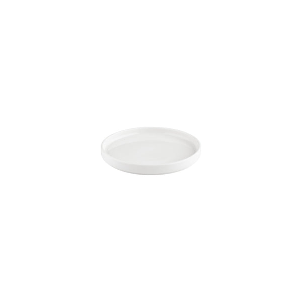 Turgla Helix White dia.6.25Inch  Round Warm White Vitrified Plate SKU: T-HL16RD-6