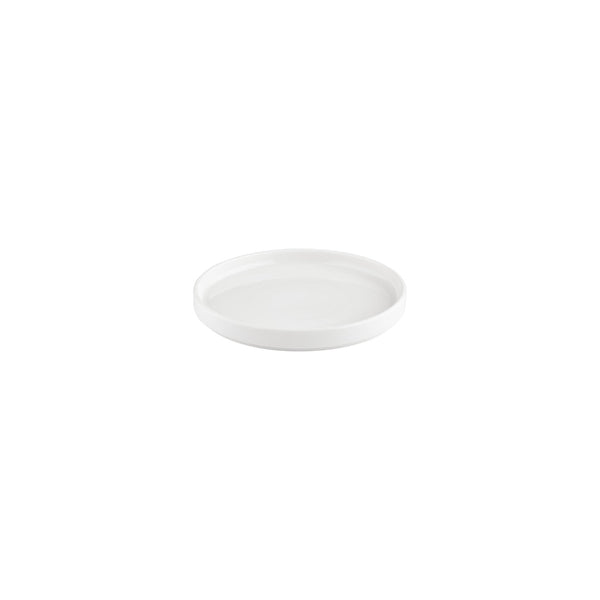 Turgla Helix White dia.7.5Inch  Round Warm White Vitrified Plate SKU: T-HL19RD-6