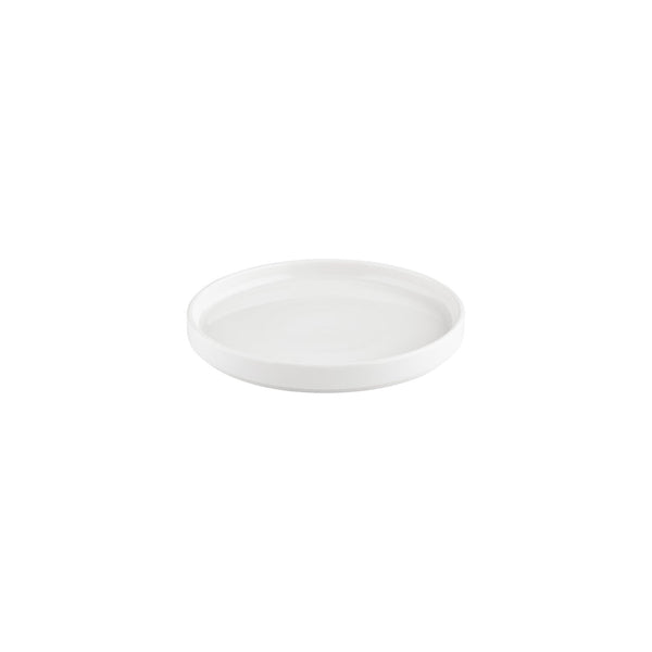 Turgla Helix White dia.9Inch  Round Warm White Vitrified Plate SKU: T-HL23RD-6