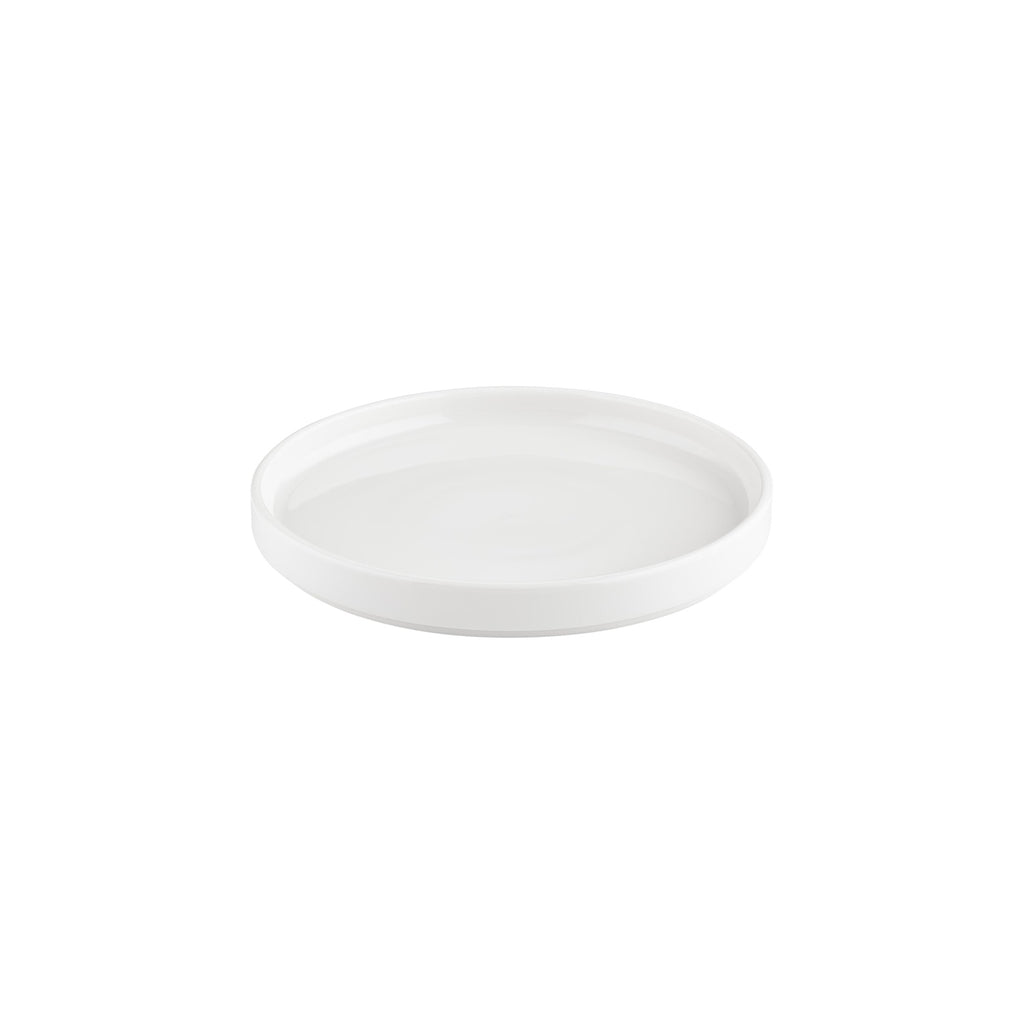 Turgla Helix White dia.10.75Inch  Round Warm White Vitrified Plate SKU: T-HL27RD-6