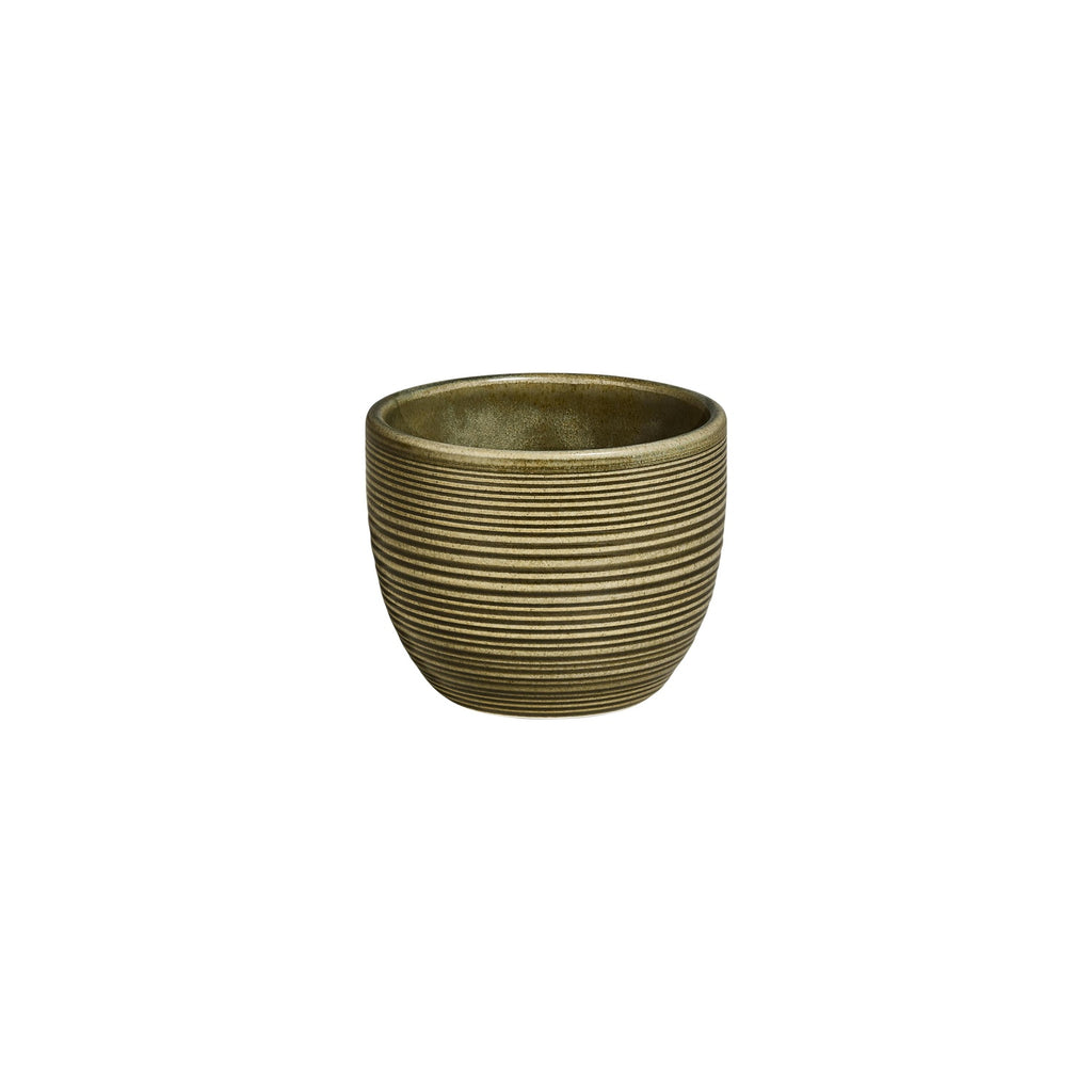 Turgla Helix Bamboo dia.3.25Inch  h:2.5Inch  7 oz. Round Green Vitrified Cup SKU: T-HLBB02CF-12