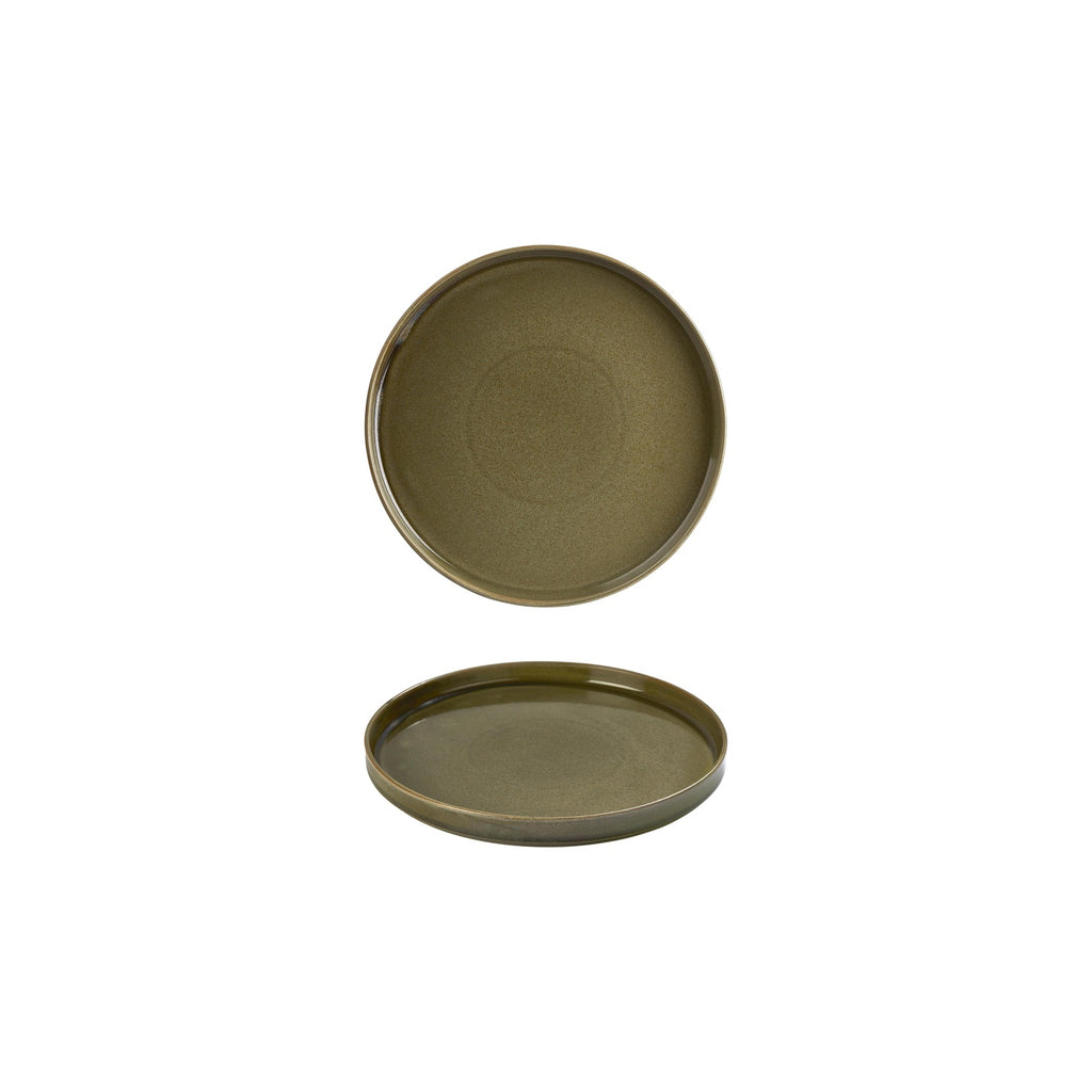 Turgla Helix Bamboo dia.6.25Inch  Round Green Vitrified Plate SKU: T-HLBB16RD-6