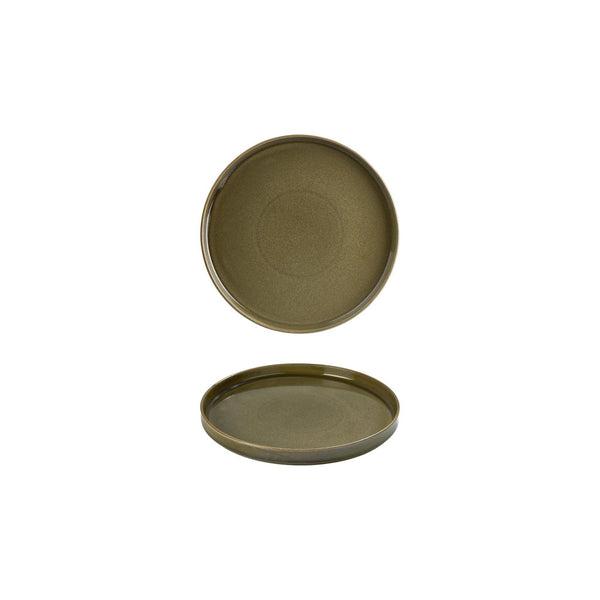 Turgla Helix Bamboo dia.6.25Inch  Round Green Vitrified Plate SKU: T-HLBB16RD-6