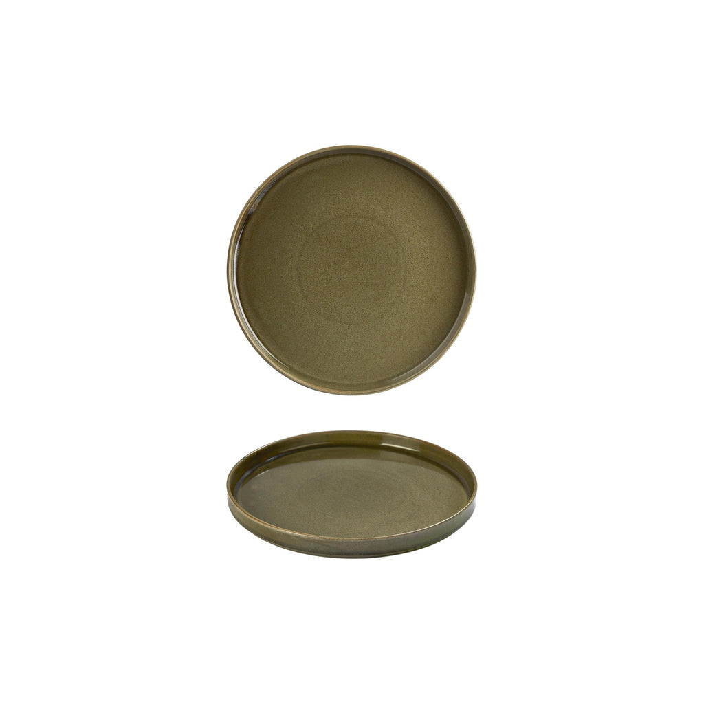 Turgla Helix Bamboo dia.7.5Inch  Round Green Vitrified Plate SKU: T-HLBB19RD-6