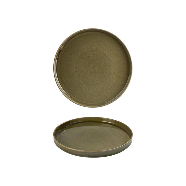 Turgla Helix Bamboo dia.9Inch  Round Green Vitrified Plate SKU: T-HLBB23RD-6