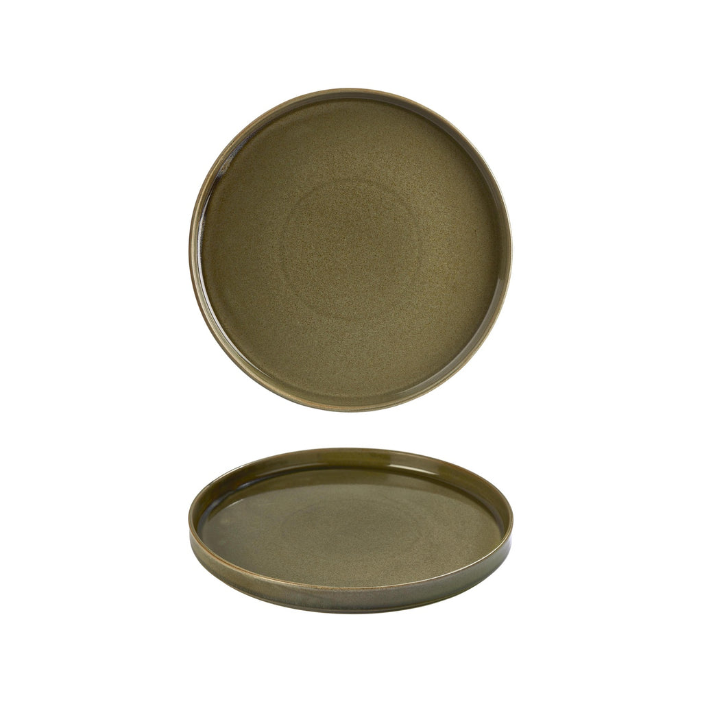 Turgla Helix Bamboo dia.9.75Inch  Round Green Vitrified Plate SKU: T-HLBB25RD-6
