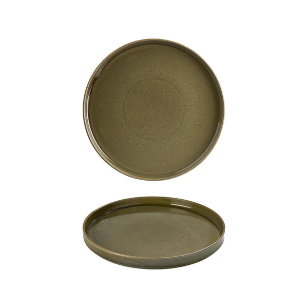 Turgla Helix Bamboo dia.9.75Inch  Round Green Vitrified Plate SKU: T-HLBB25RD-6