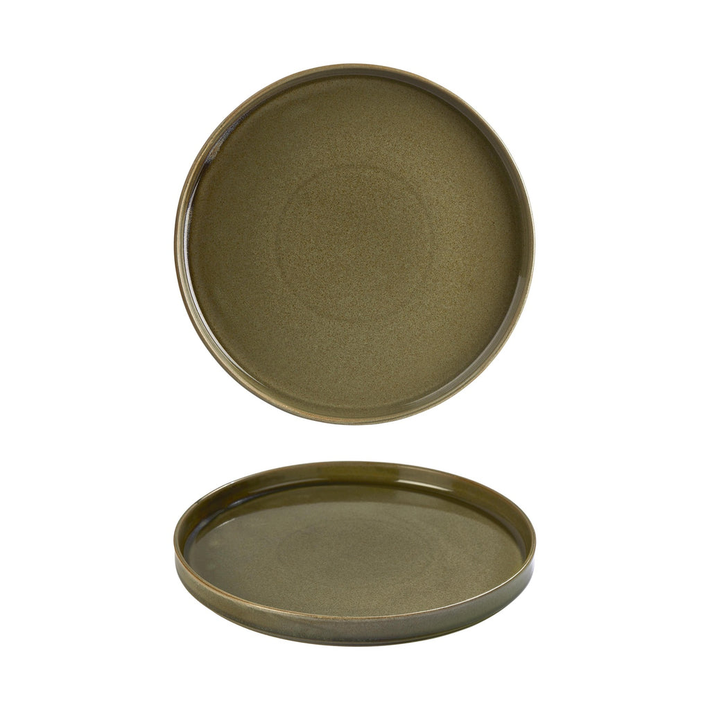 Turgla Helix Bamboo dia.10.75Inch  Round Green Vitrified Plate SKU: T-HLBB27RD-6