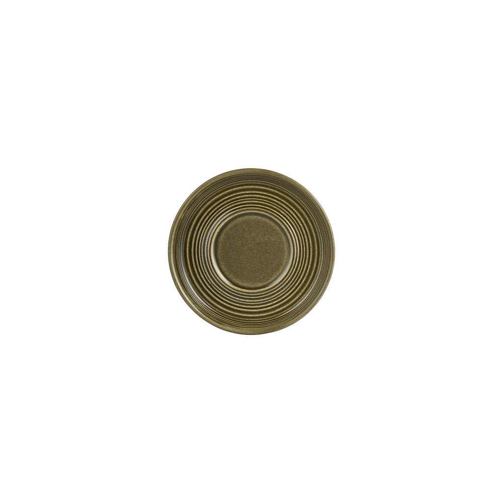 Turgla Helix Bamboo dia.6Inch  Round Green Vitrified Saucer SKU: T-HLBBSM01CPT-24