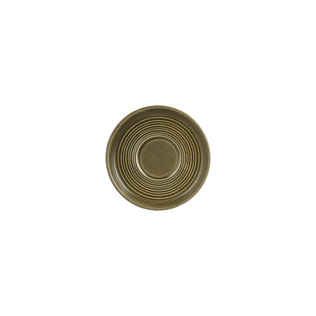 Turgla Helix Bamboo dia.6Inch  Round Green Vitrified Saucer SKU: T-HLBBSM01CT-24
