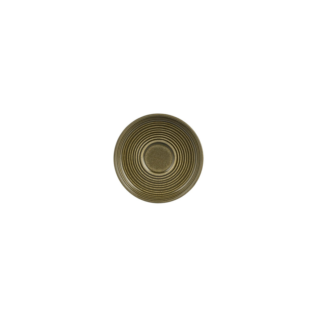 Turgla Helix Bamboo dia.5Inch  Round Green Vitrified Saucer SKU: T-HLBBSM01KT-24