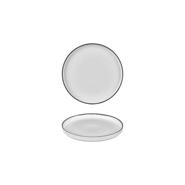 Turgla Helix Black dia.6.25Inch  Round Black Vitrified Plate SKU: T-HLBLA16RD-6