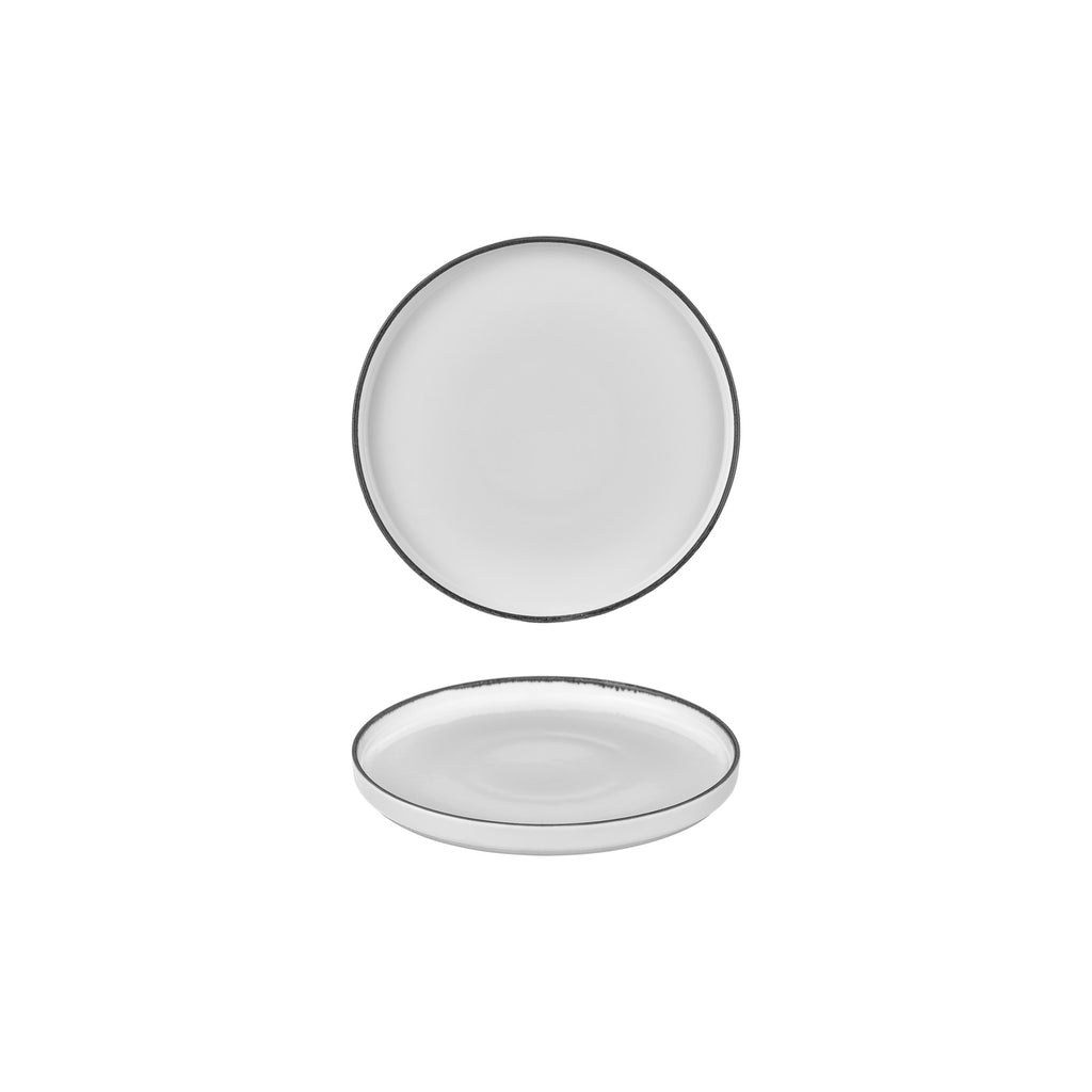 Turgla Helix Black dia.7.5Inch  Round Black Vitrified Plate SKU: T-HLBLA19RD-6