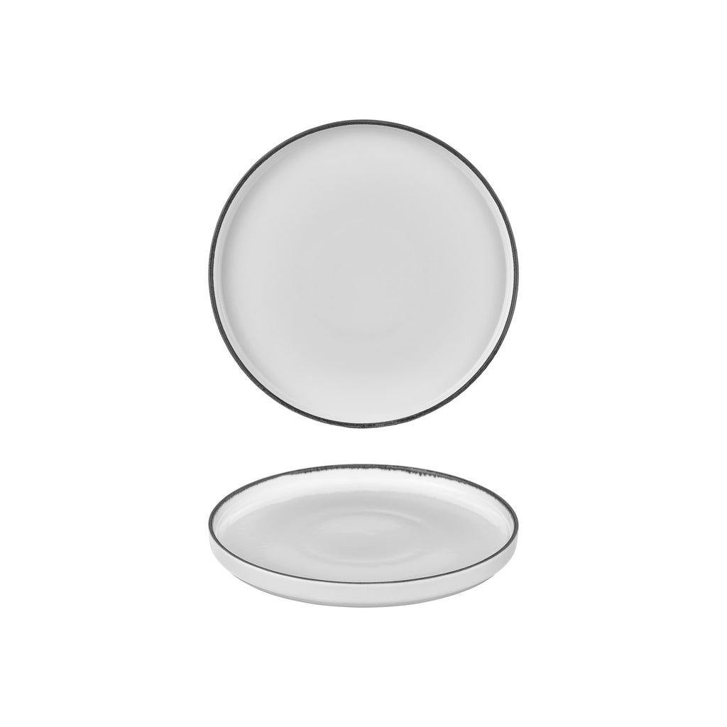 Turgla Helix Black dia.9Inch  Round Black Vitrified Plate SKU: T-HLBLA23RD-6