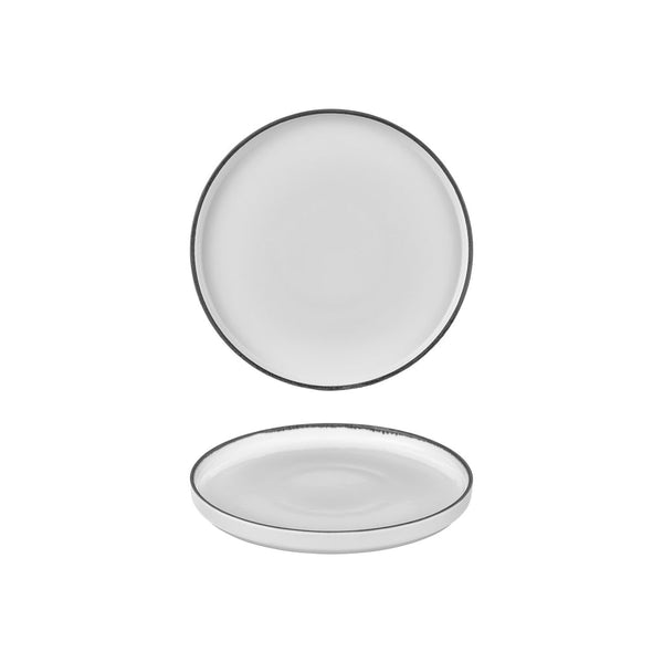 Turgla Helix Black dia.9Inch  Round Black Vitrified Plate SKU: T-HLBLA23RD-6