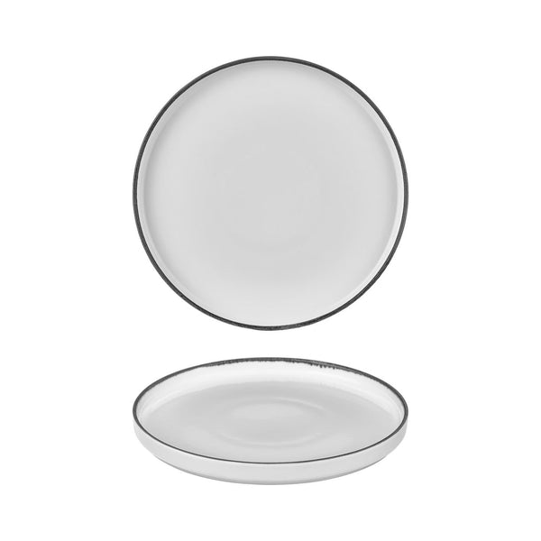 Turgla Helix Black dia.10.75Inch  Round Black Vitrified Plate SKU: T-HLBLA27RD-6