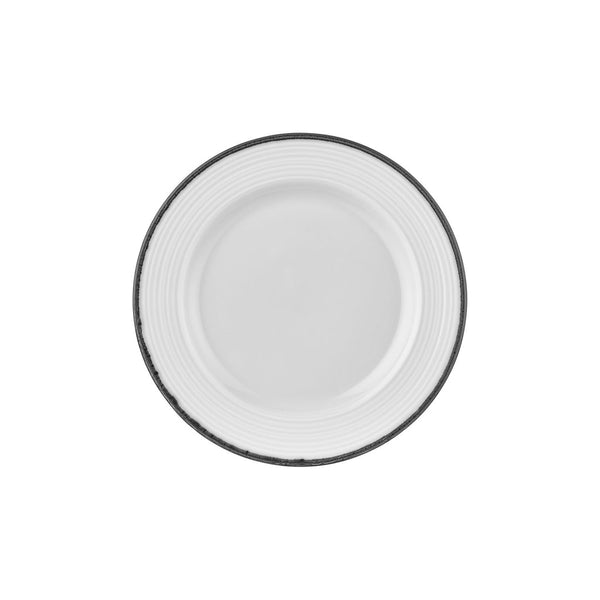 Turgla Helix Black dia.11.75Inch  Round Black Vitrified Plate SKU: T-HLBLAGT30DZ-6