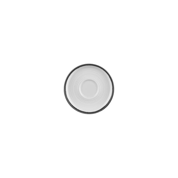 Turgla Helix Black dia.5Inch  Round Black Vitrified Saucer SKU: T-HLBLASM01KT-24