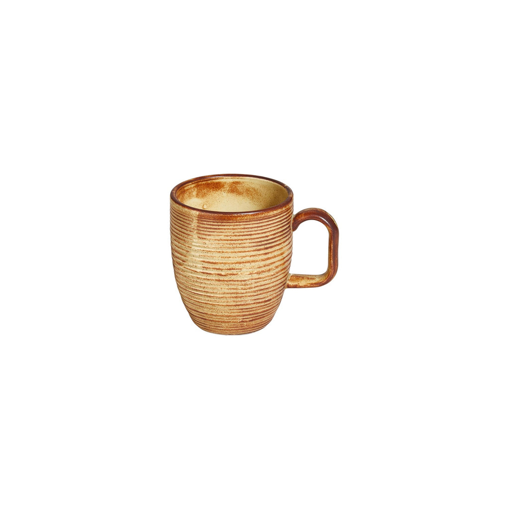 Turgla Helix Dune dia.3.25Inch  h:4Inch  11 oz. Round Orange Vitrified Mug SKU: T-HLDN01MUG-6