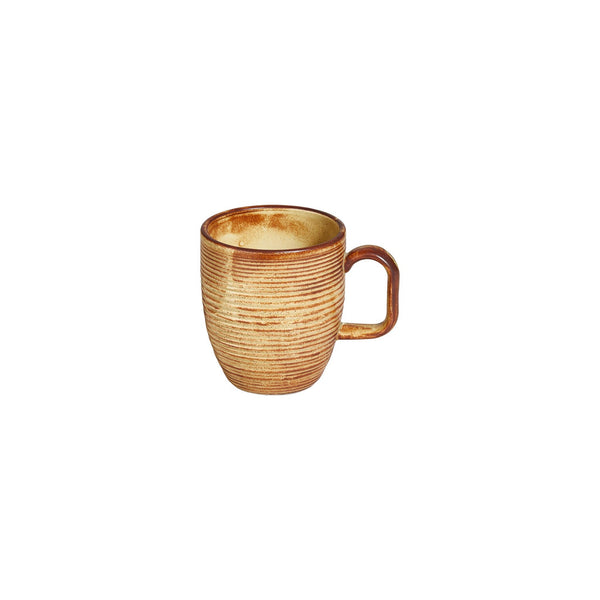 Turgla Helix Dune dia.3.25Inch  h:4Inch  11 oz. Round Orange Vitrified Mug SKU: T-HLDN01MUG-6